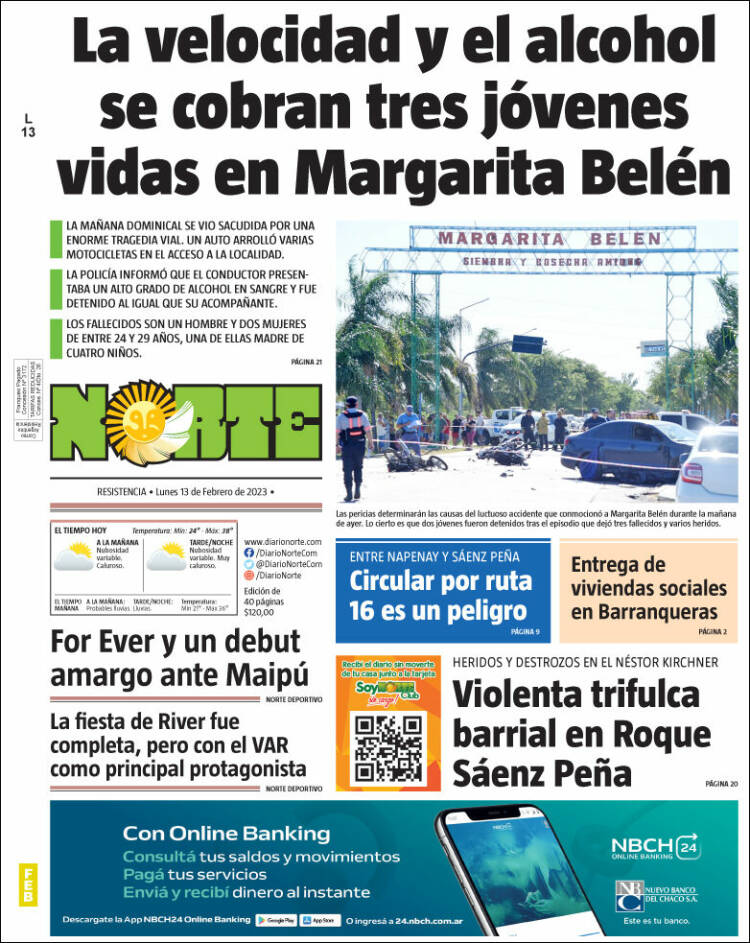 Portada de Diario Norte (Argentina)