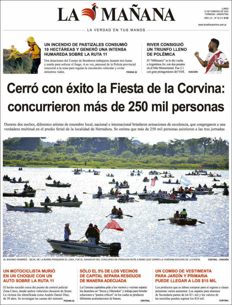 Portada de Diario La Mañana (Argentina)