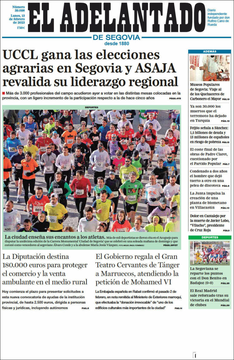 Portada de El Adelantado de Segovia (Spain)