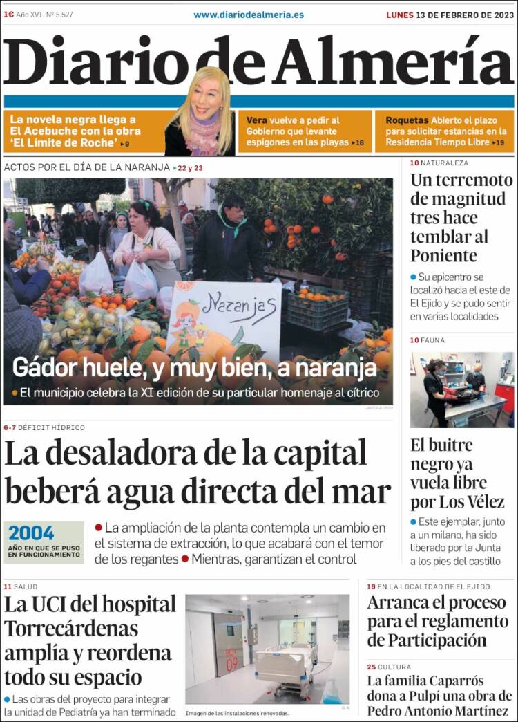 Portada de Diario de Almería (Spain)