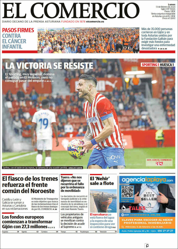 Portada de El Comercio - Gijón (Spain)