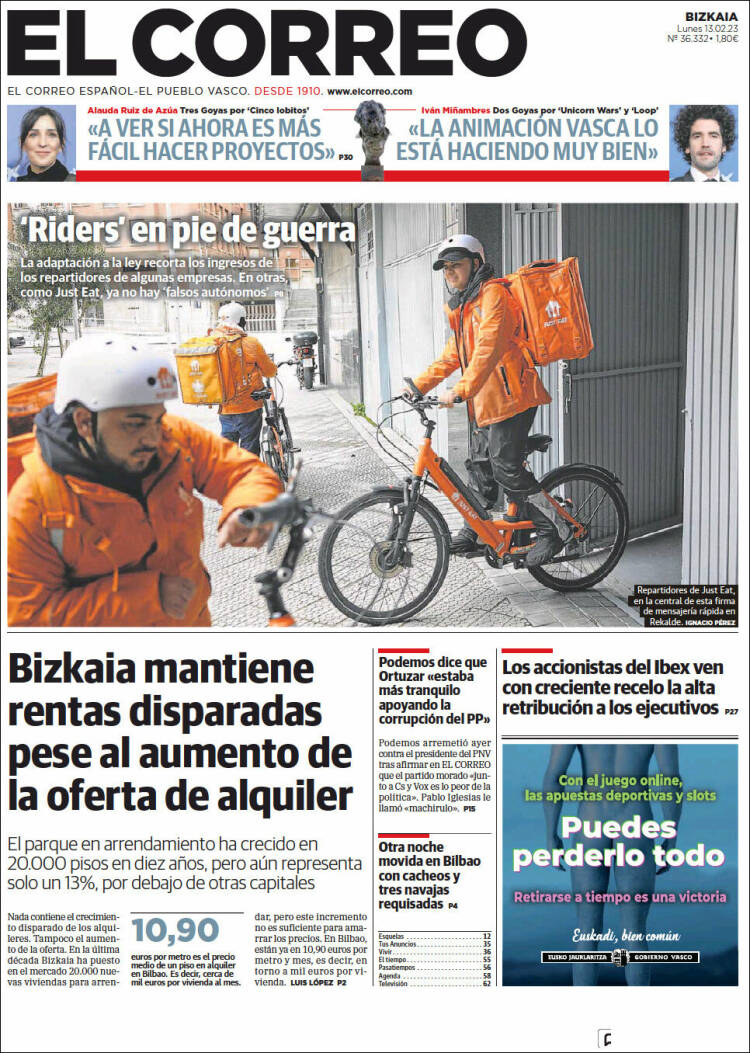 Portada de El Correo (Spain)