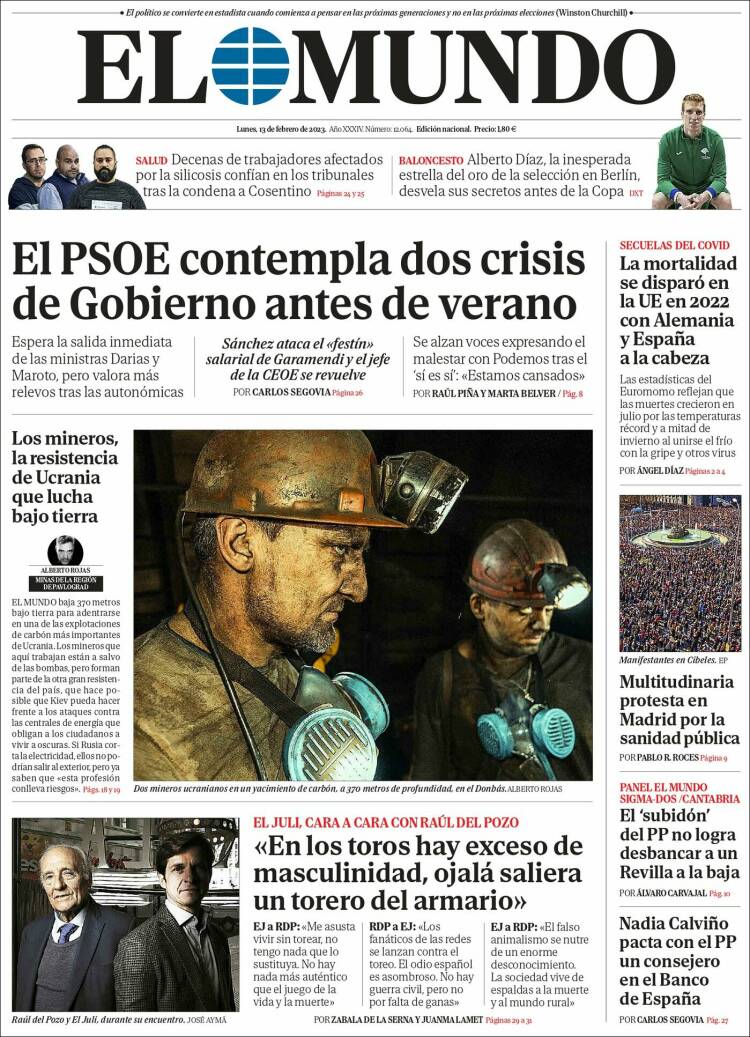 Portada de El Mundo (Spain)