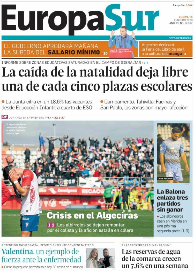 Portada de Europa Sur (Spain)