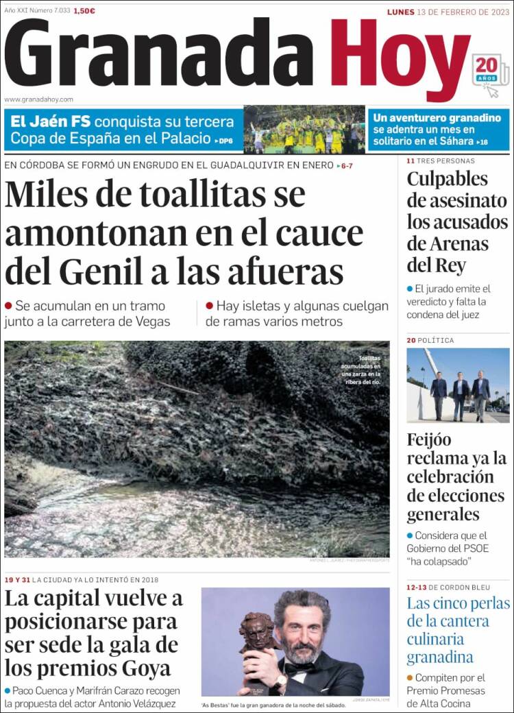 Portada de Granada Hoy (Spain)