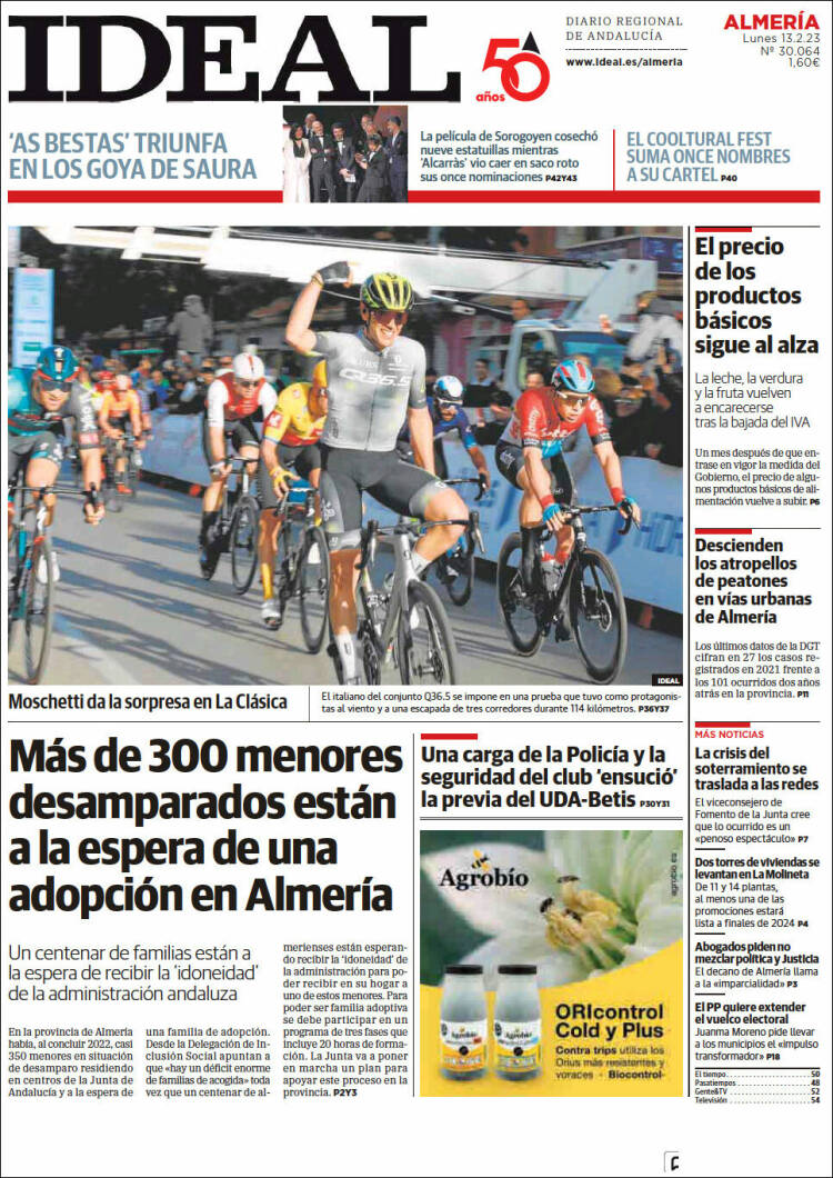 Portada de Ideal Almeria (Spain)