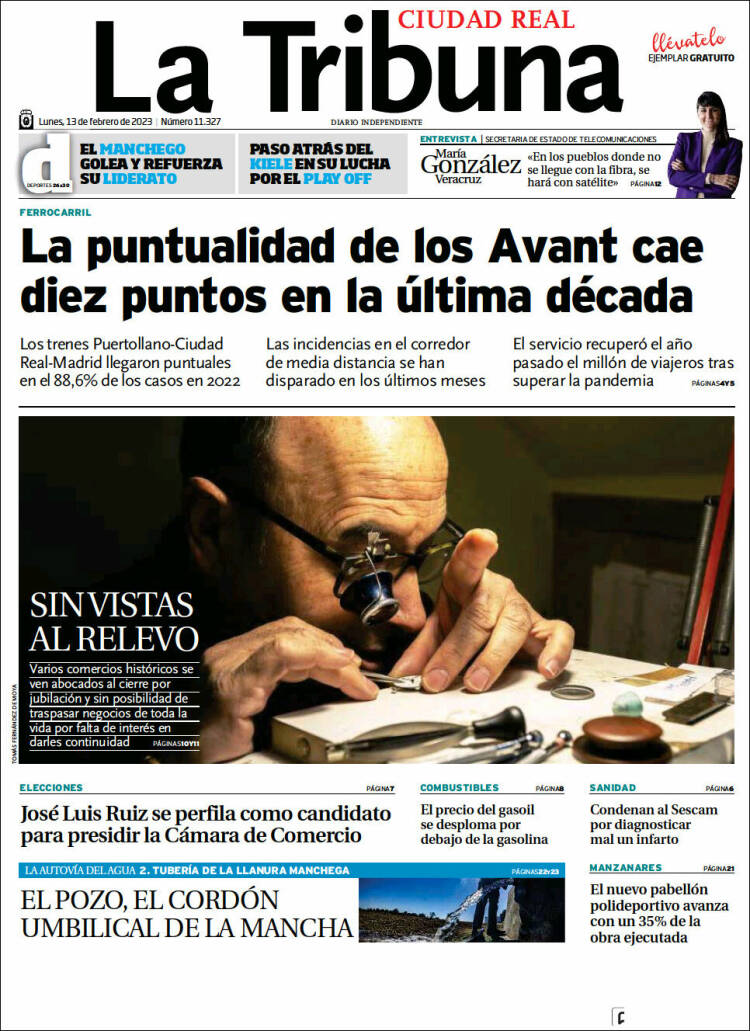 Portada de La Tribuna de Ciudad Real (Spain)