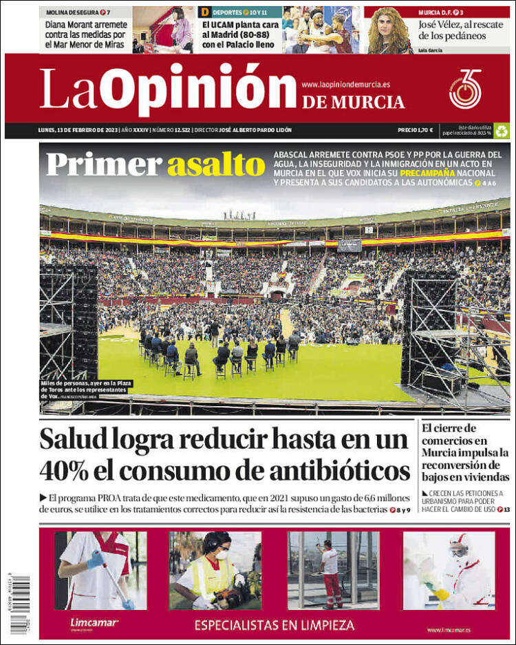 Portada de La Opinión de Murcia (Spain)