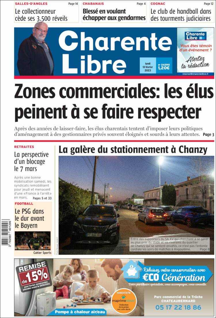 Portada de Charente Libre (France)