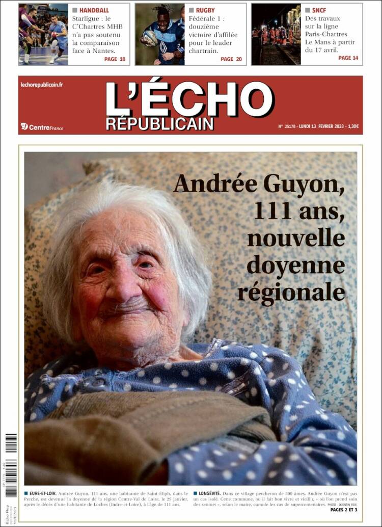 Portada de L'Echo Républicain (France)