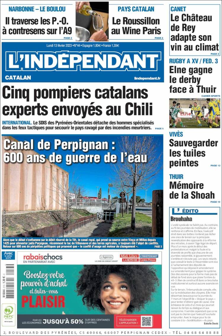 Portada de Le Indépendant (France)