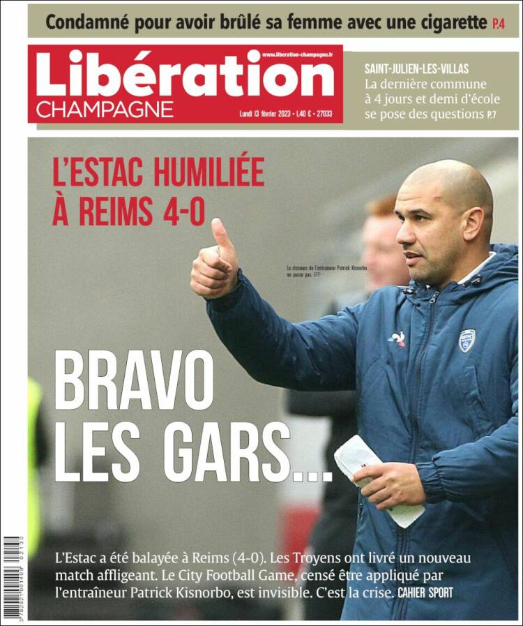 Portada de Libération Champagne (France)