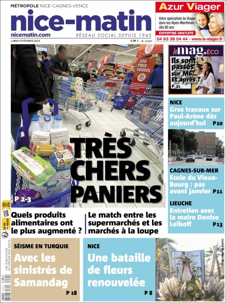 Portada de Nice-Matin (France)