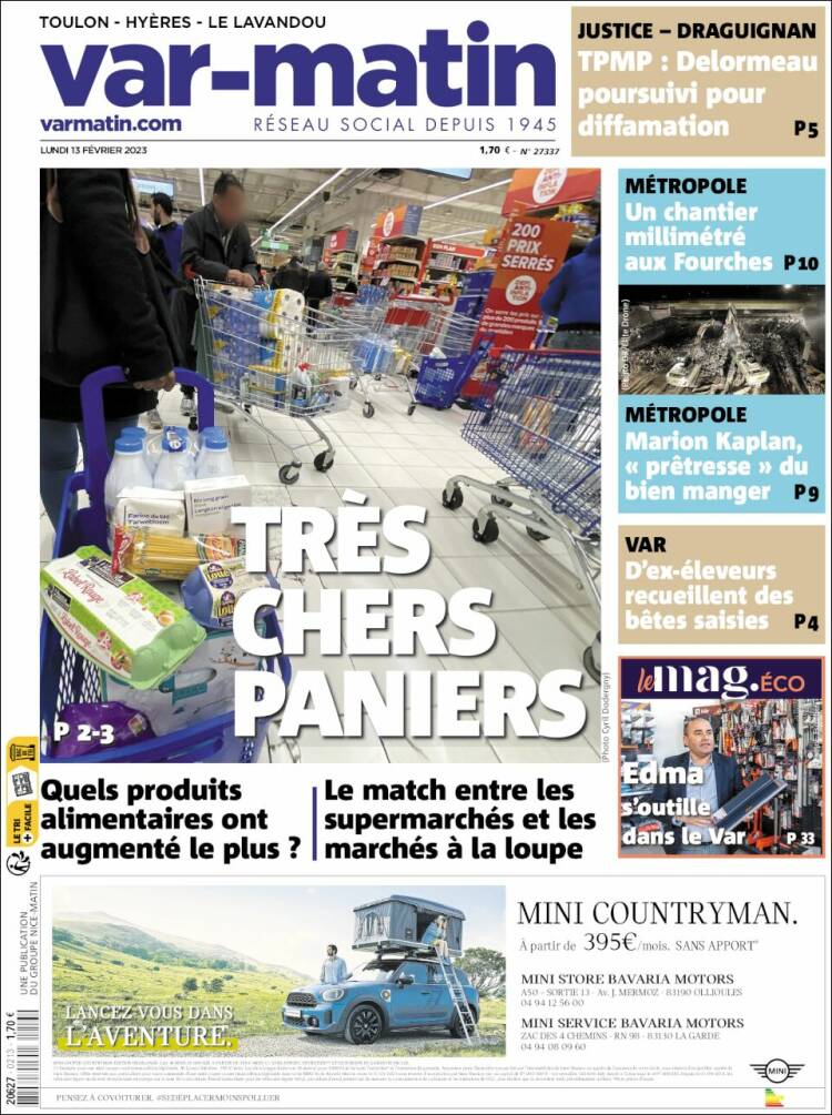 Portada de Var-Matin (France)