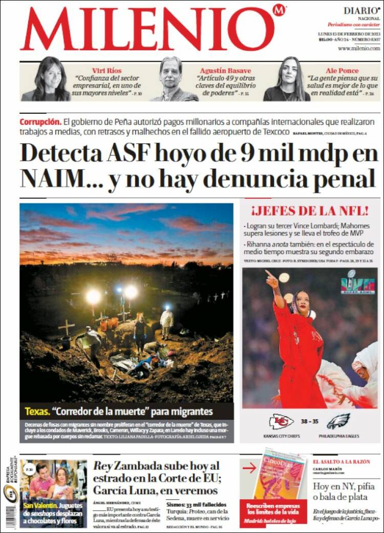 Portada de Milenio (México)