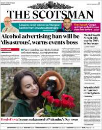 Portada de The Scotsman (Reino Unido)