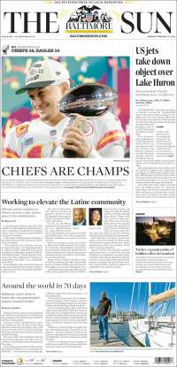 Portada de The Baltimore Sun (USA)