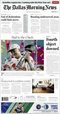 Portada de Dallas Morning News (USA)