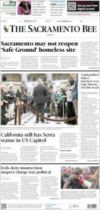 Portada de The Sacramento Bee (États-Unis)