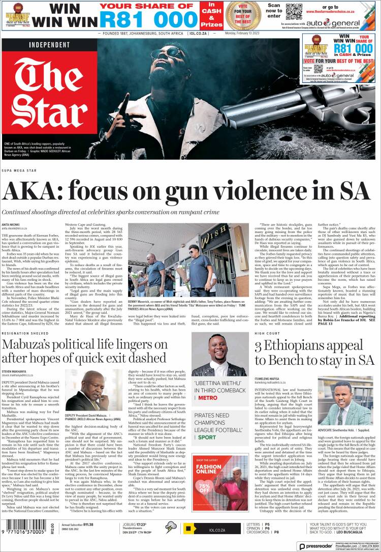 Portada de The Star (South Africa)