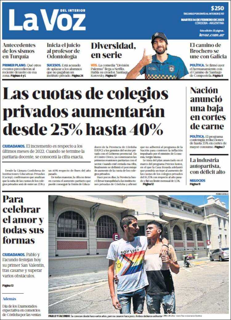 Portada de La Voz del Interior (Argentina)