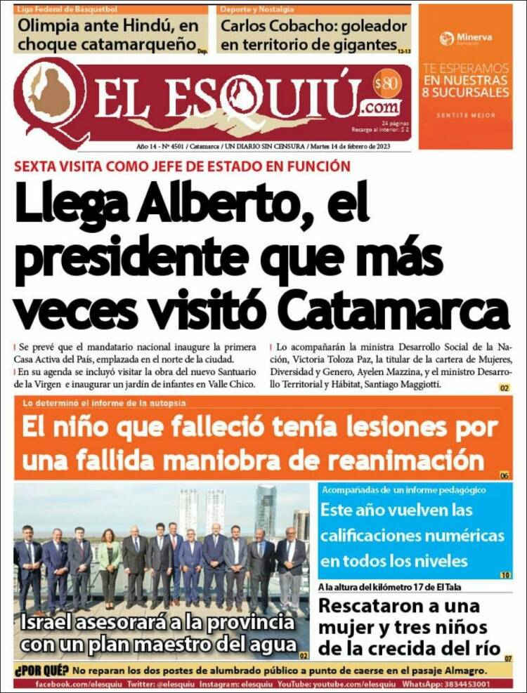 Portada de El Esquiu (Argentina)