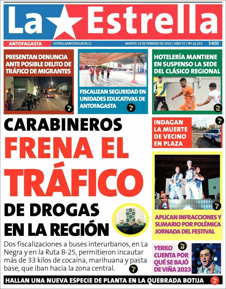 Portada de La Estrella del Norte (Chile)