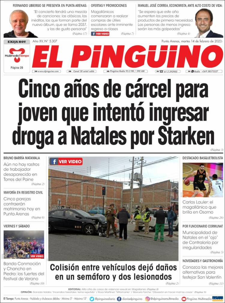 Portada de El Pingüino (Chili)