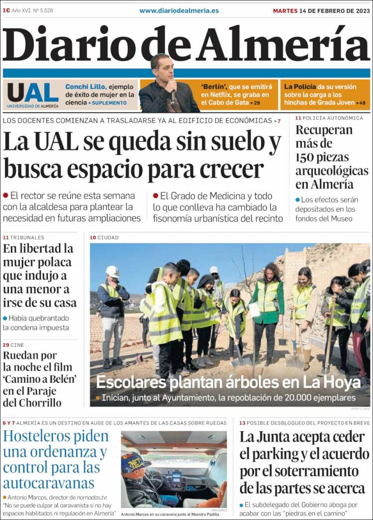 Portada de Diario de Almería (España)