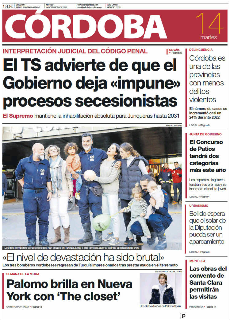 Portada de Diario de Córdoba (España)