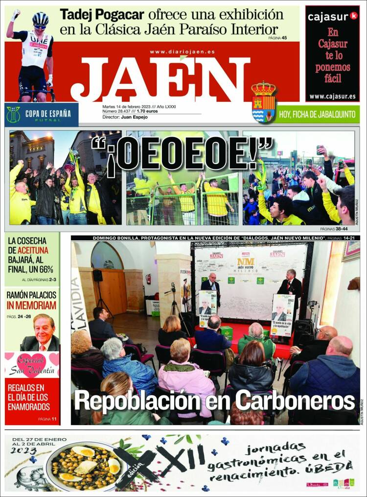 Portada de Diario Jaén (España)