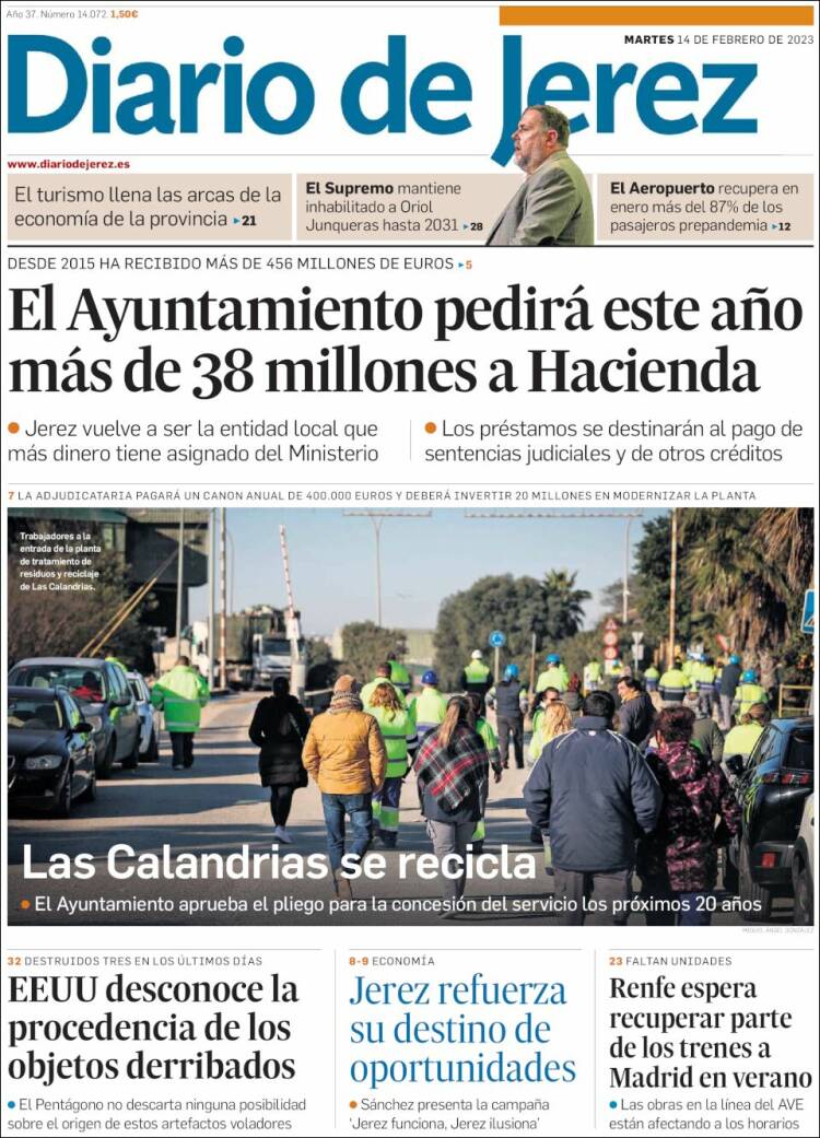 Portada de Diario de Jerez (España)