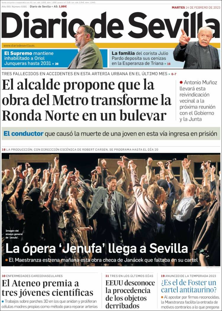 Portada de Diario de Sevilla (España)