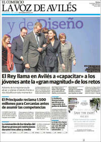 Portada de El Comercio - Avilés (España)