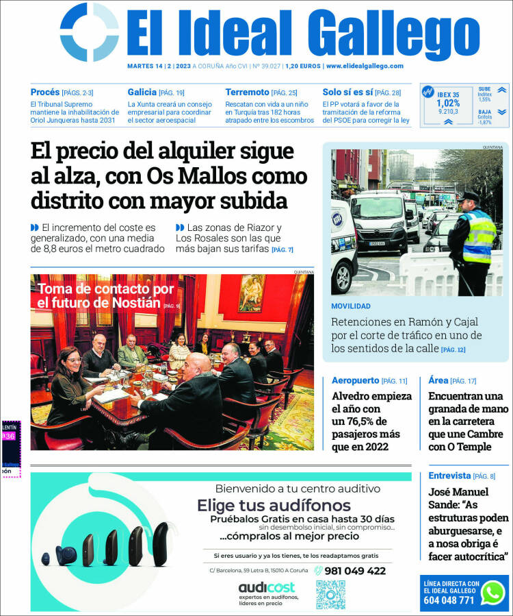 Portada de El Ideal Gallego (España)