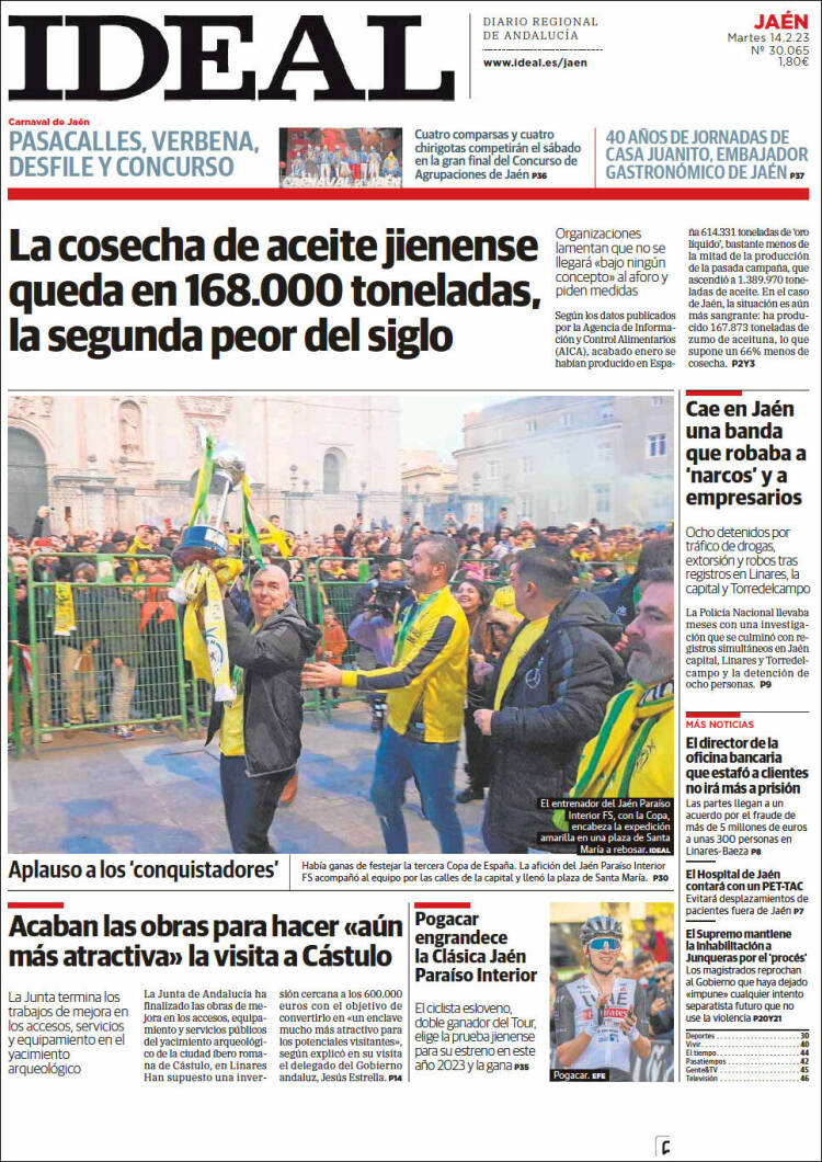 Portada de El Ideal de Jaén (España)