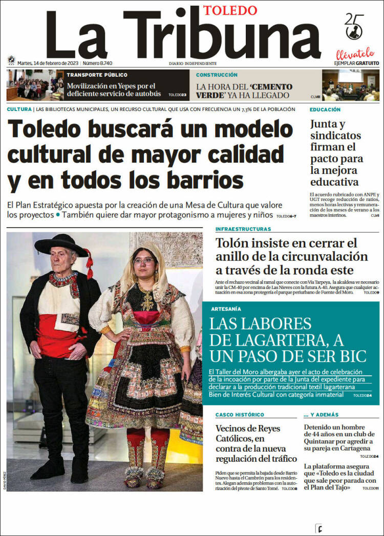 Portada de La Tribuna de Toledo (España)