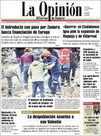 Portada de La Opinión - El Correo de Zamora (España)