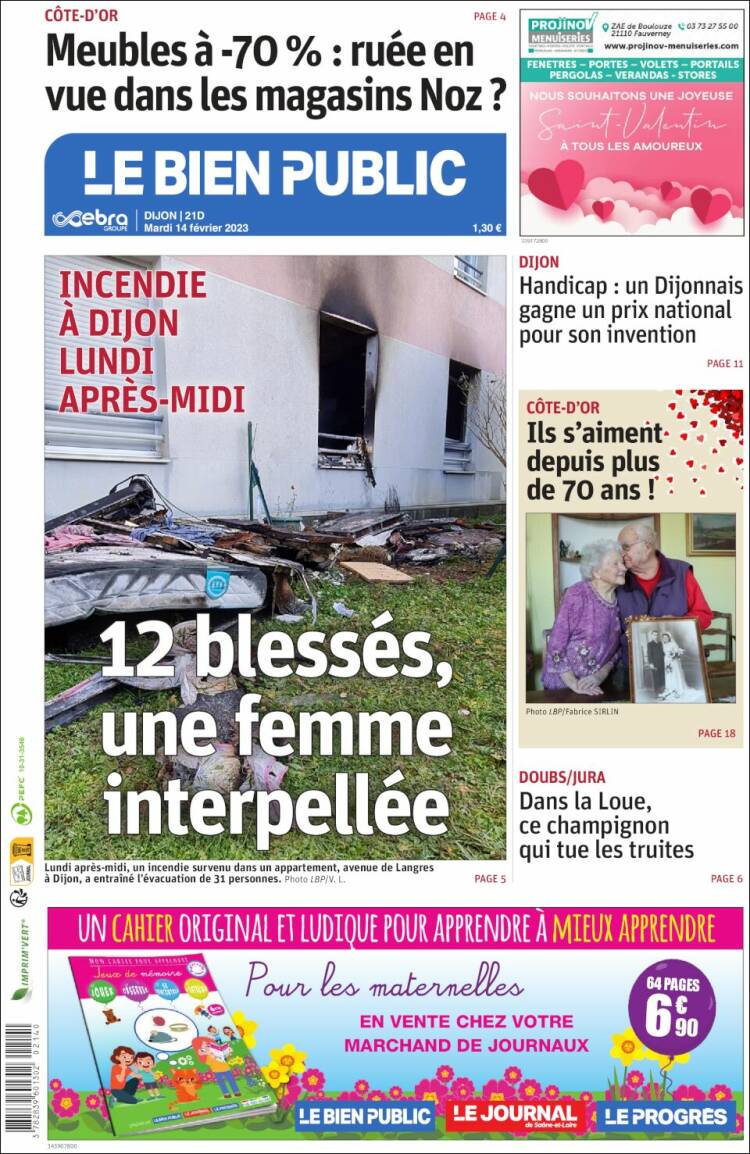 Portada de Le Bien Public (Francia)