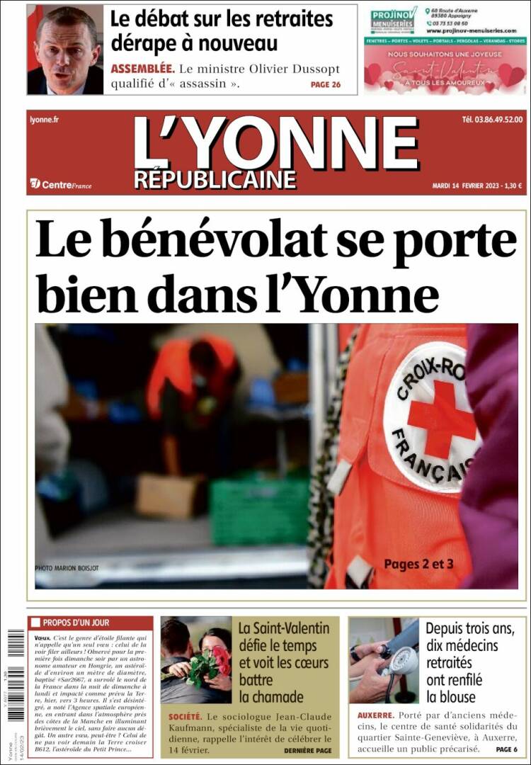 Portada de L'Yonne-Républicaine (Francia)