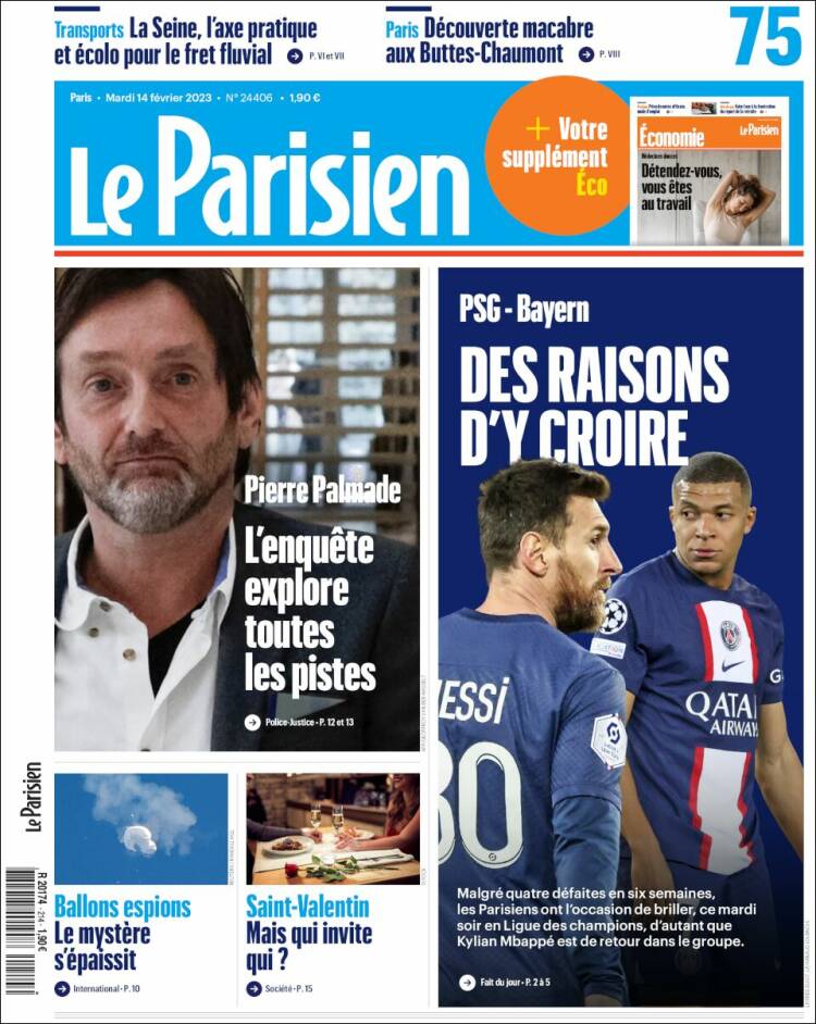 Portada de Le Parisien (France)