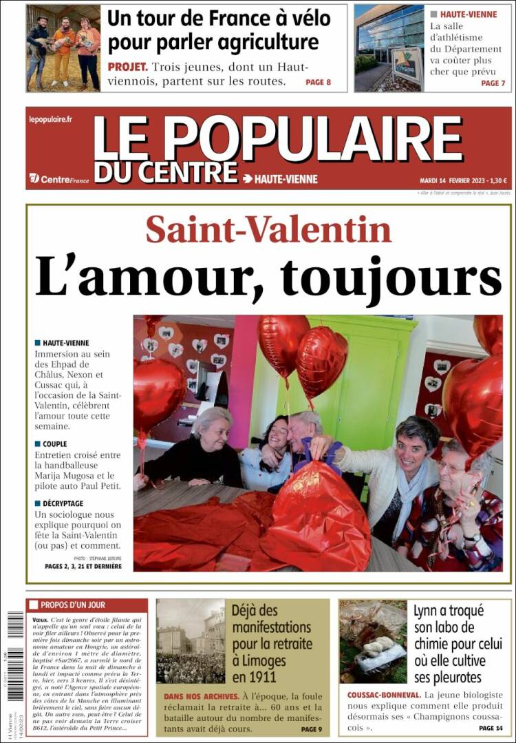 Portada de Le Populaire du Centre (Francia)