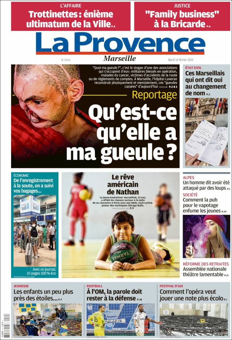 Portada de La Provence (Francia)