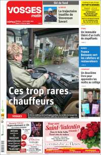 Portada de Vosges Matin (Francia)