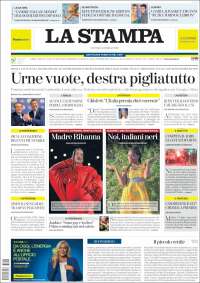 Portada de La Stampa (Italie)