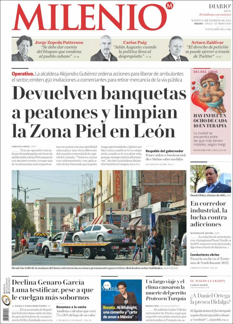 Portada de Milenio de León (México)