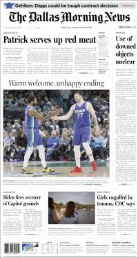 Portada de Dallas Morning News (USA)