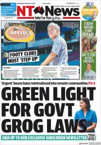 Portada de Northern Territory News (Australia)