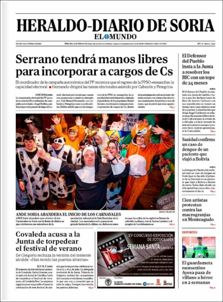 Portada de Diario de Soria (España)