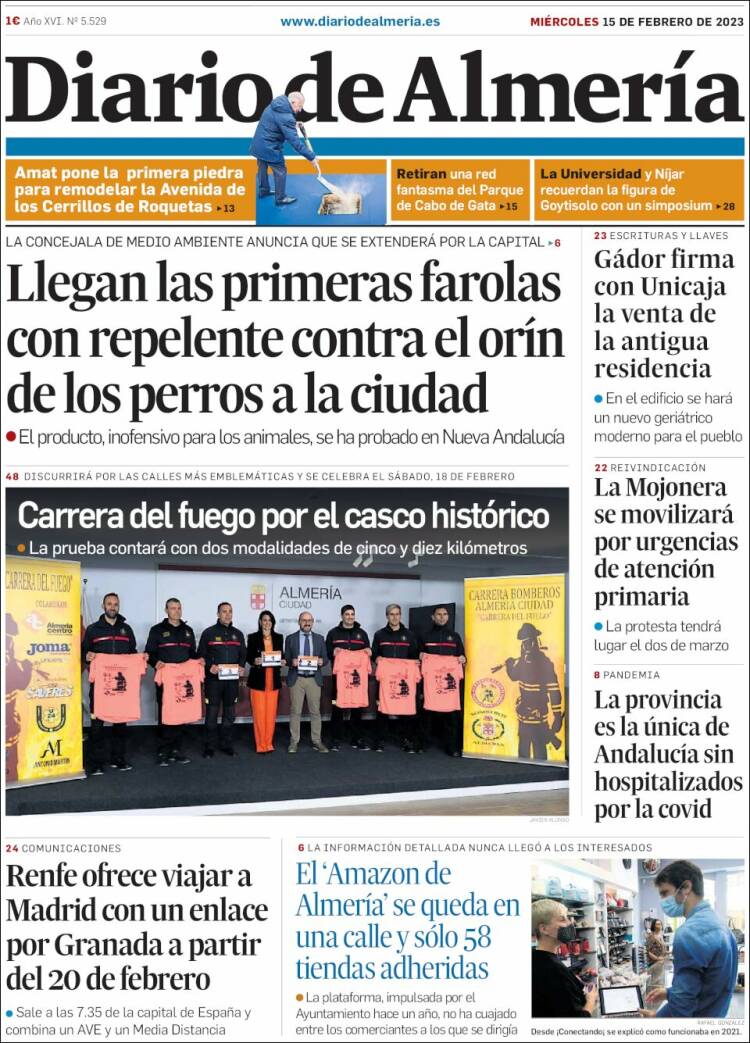 Portada de Diario de Almería (España)